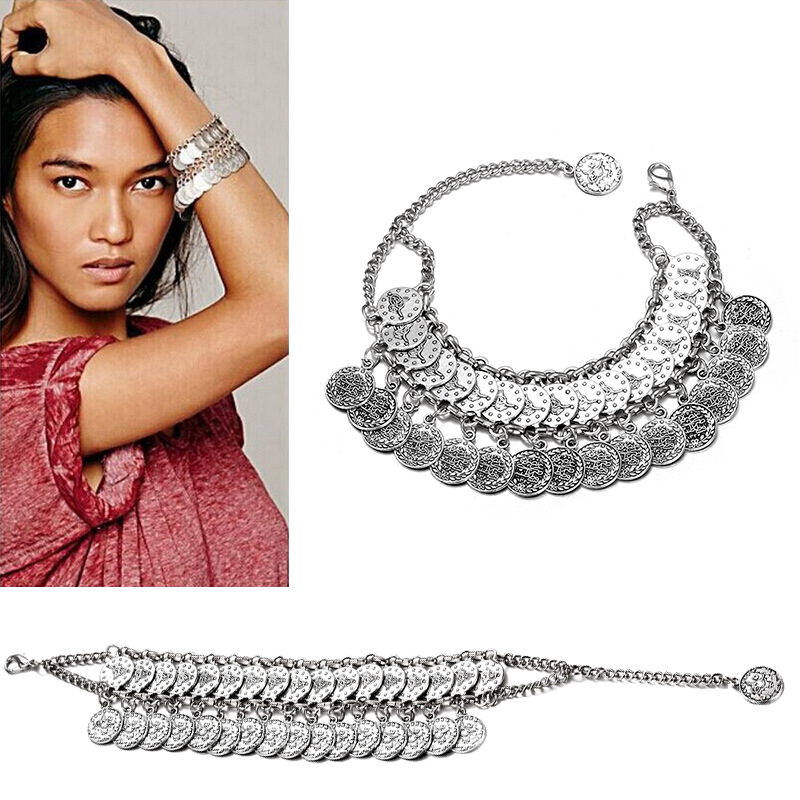 Vintage Collectible Coins - Bracelets ethniques faits à la main