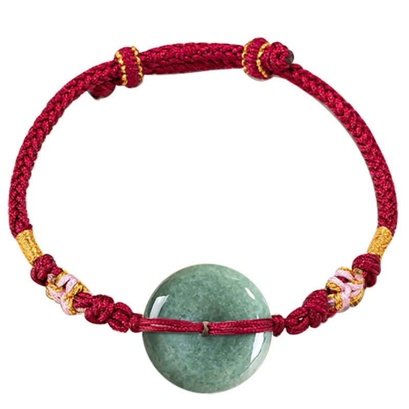 Vintage Jewelry Collection - Bracelet beignet en jadéite verte du