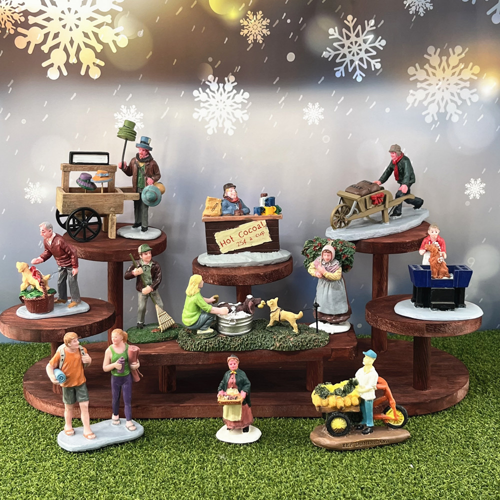 Vintage Collectible Market - Ensemble de figurines de village de