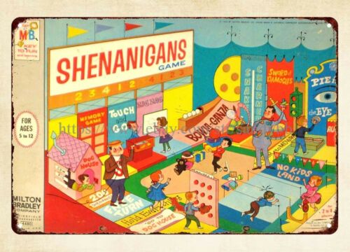 Vintage Collectible Board Games - Shenanigans Board Game 1964, plaque en