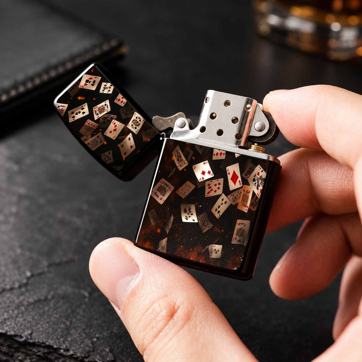 Briquet à thème poker avec mot - Vintage Collectible Playing Cards avis et prix