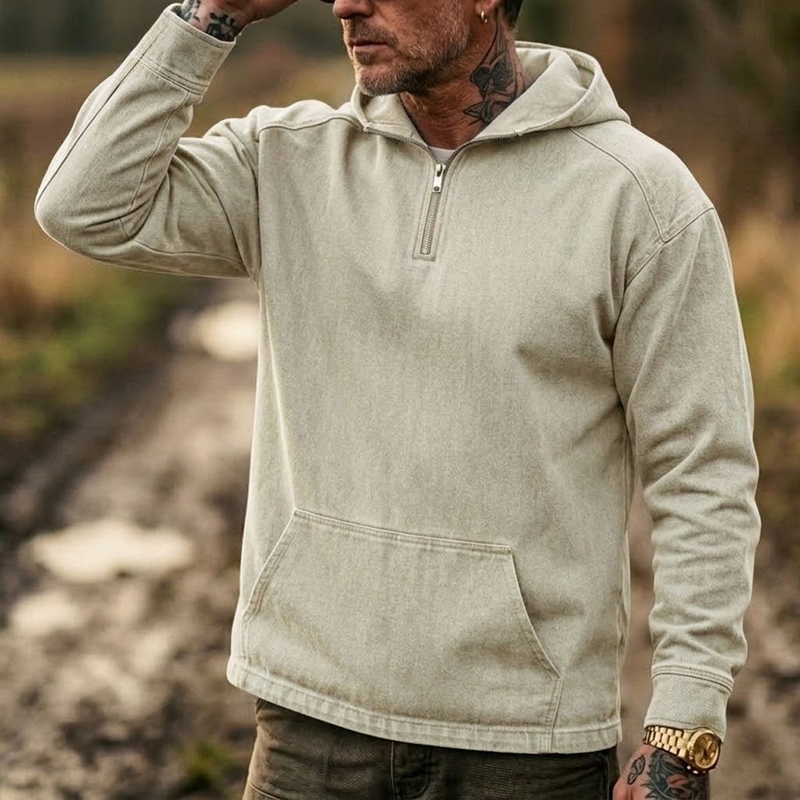 Hoodies en jean vintage pour h - Vintage Zip Hoodie avis et prix