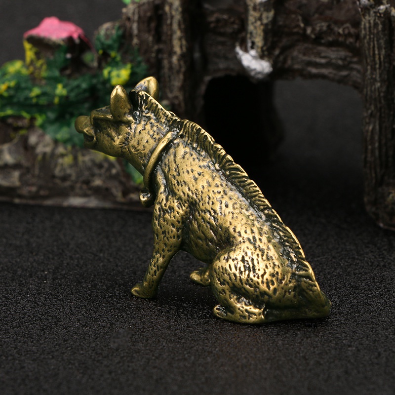 Statue Hyaenidae en laiton ave - Vintage Collectible Ornaments avis et prix