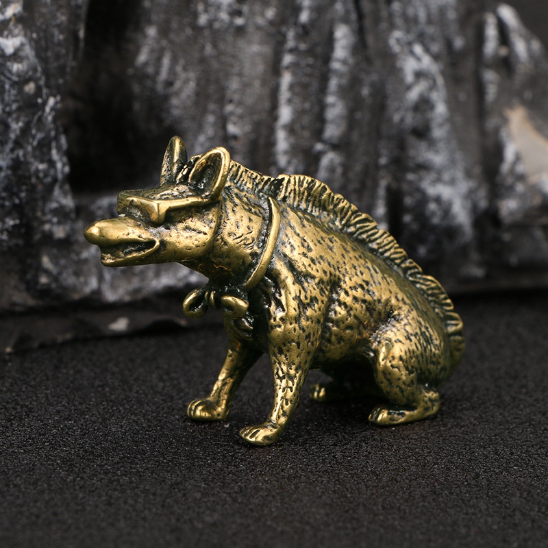 Statue Hyaenidae en laiton ave - Vintage Collectible Ornaments avis et prix