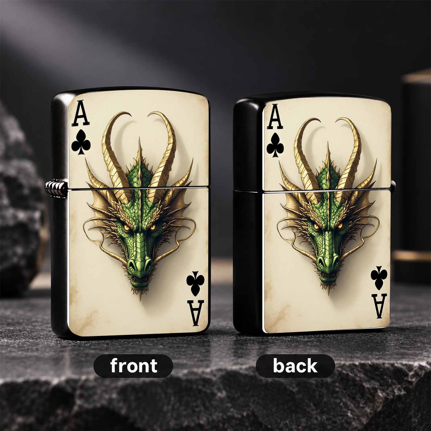 Briquet à thème tête de dragon - Vintage Collectible Playing Cards avis et prix
