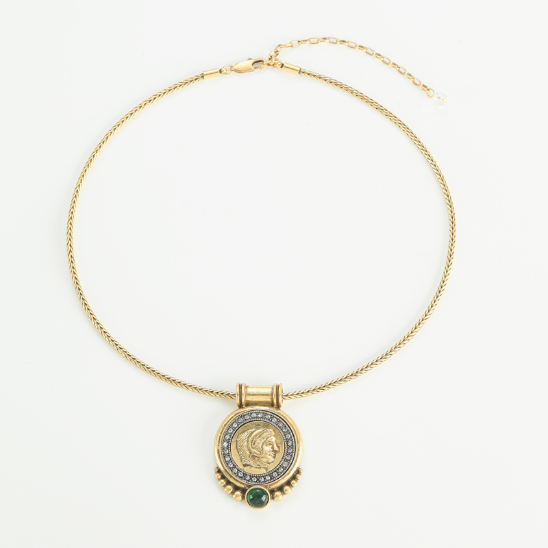 Tête ancienne pièce pendentif  - Vintage Collectible Coins avis et prix