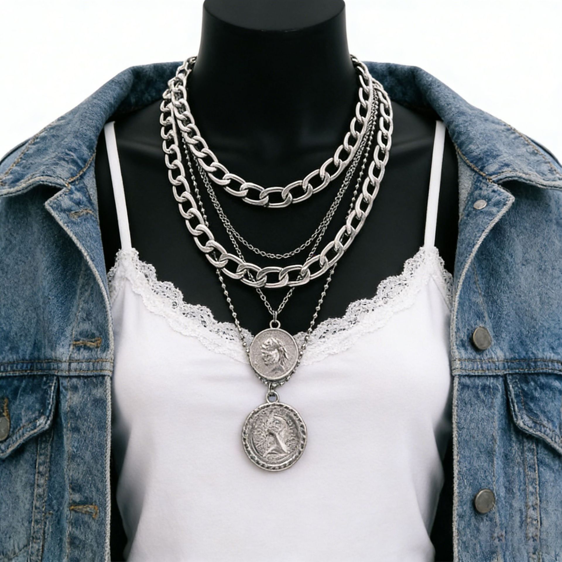 Collier vintage INS avec pende - Vintage Collectible Coins avis et prix