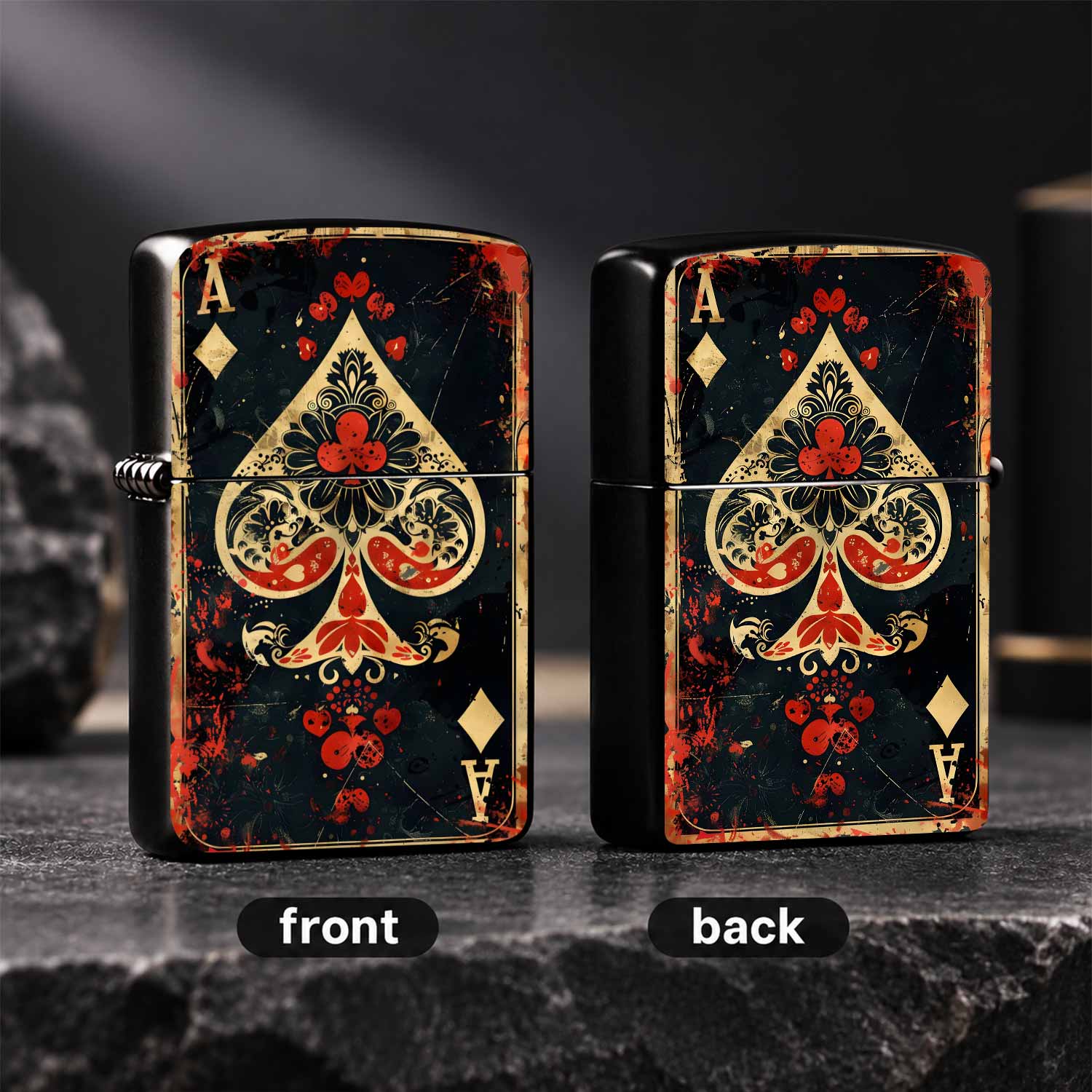 Briquet à thème pique d'as vie - Vintage Collectible Playing Cards avis et prix