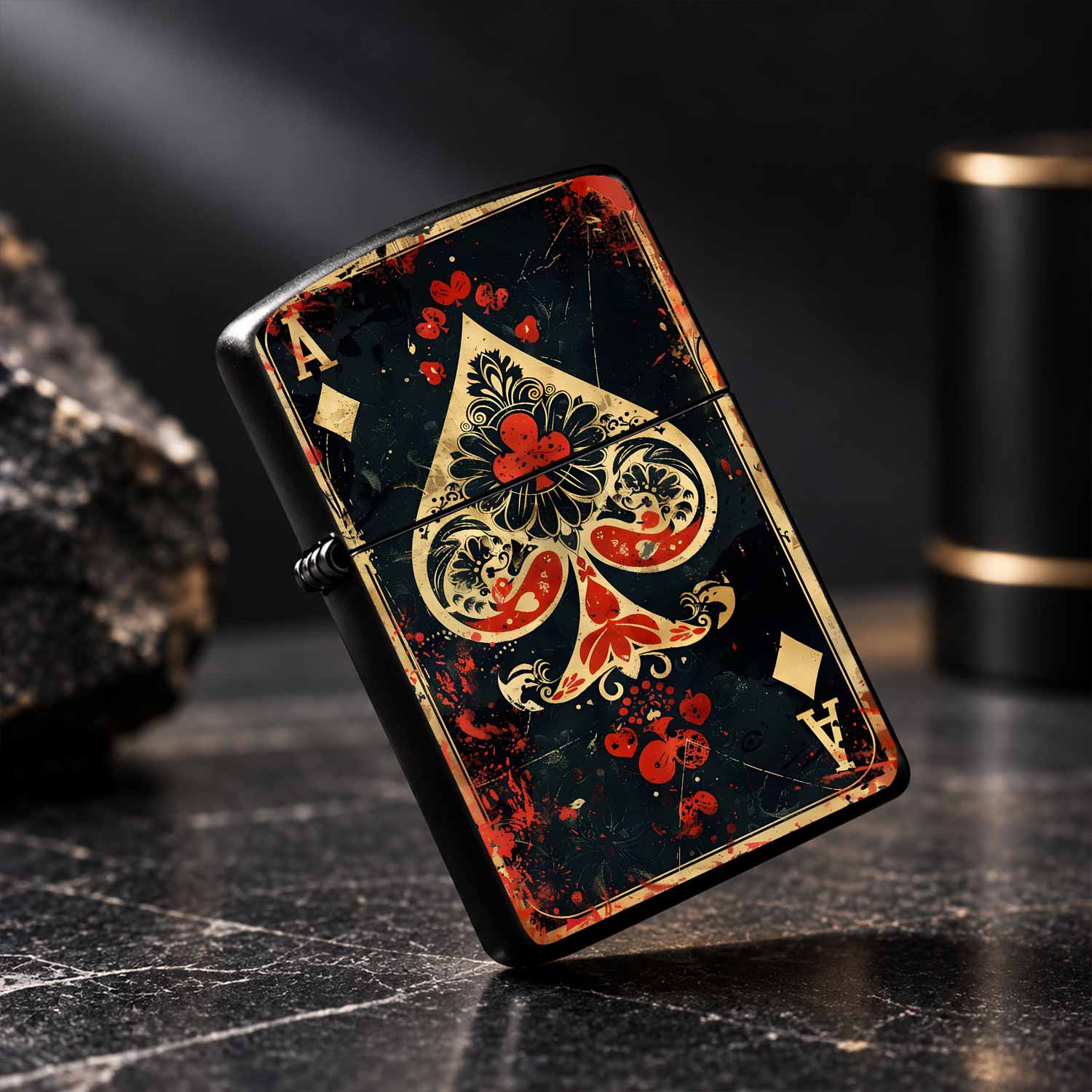 Briquet à thème pique d'as vie - Vintage Collectible Playing Cards avis et prix