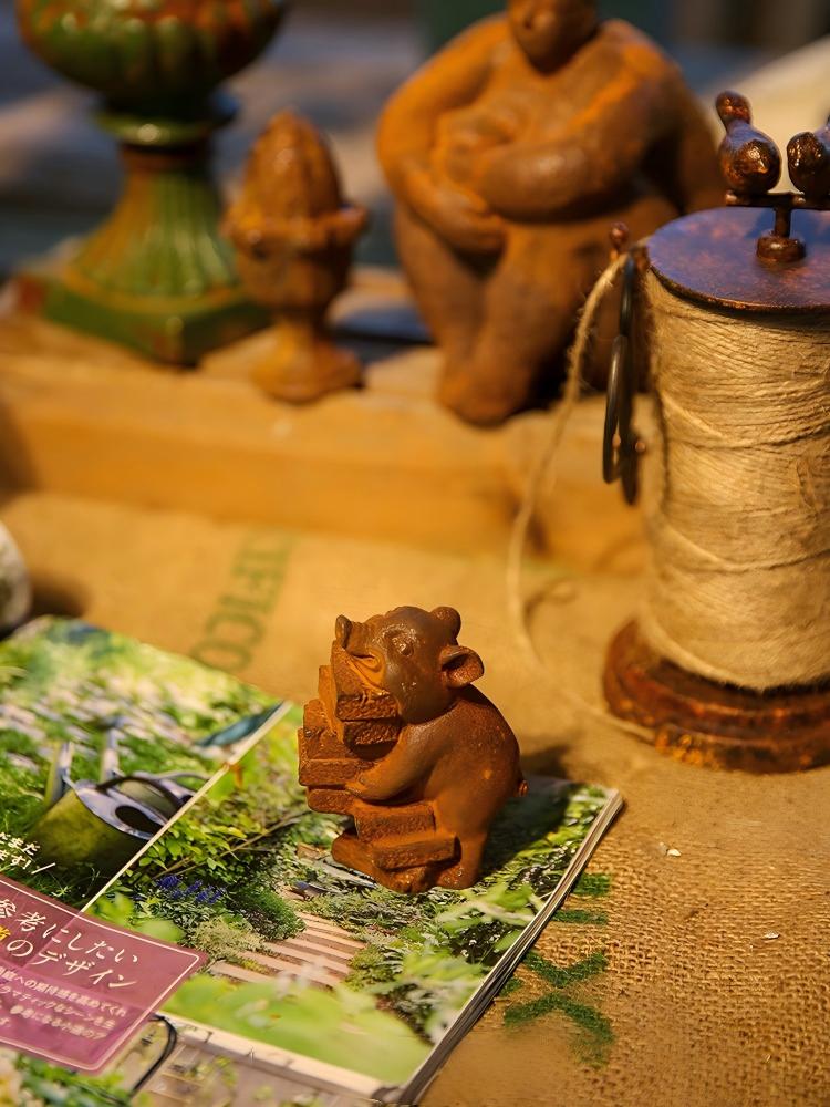 Statue de cochon rustique en f - Vintage Collectible Ornaments avis et prix